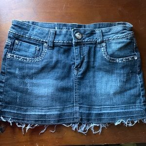 L.A idols Y2k rhinestone mini skirt